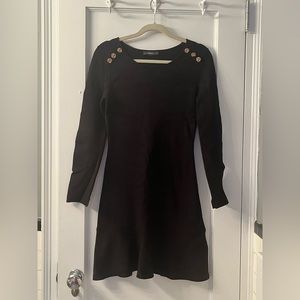 Zara Black A-line Sweater Dress